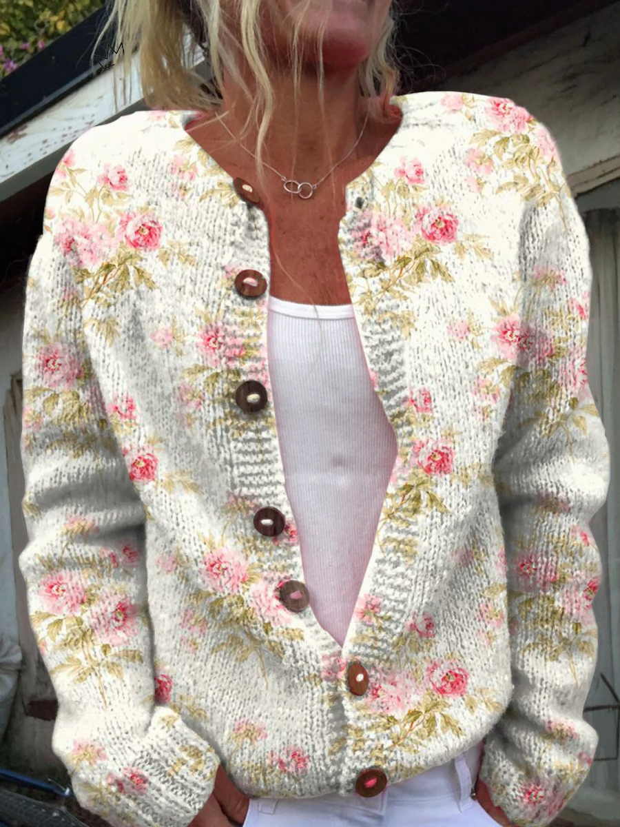 Elaris™ | Damen Vintage Strickcardigan