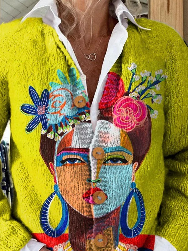 Serenya™ | Damen Vintage Strickcardigan