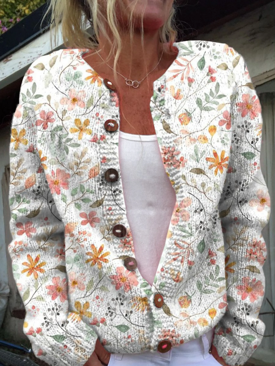 Celvianne™ | Damen Vintage Strick-Cardigan