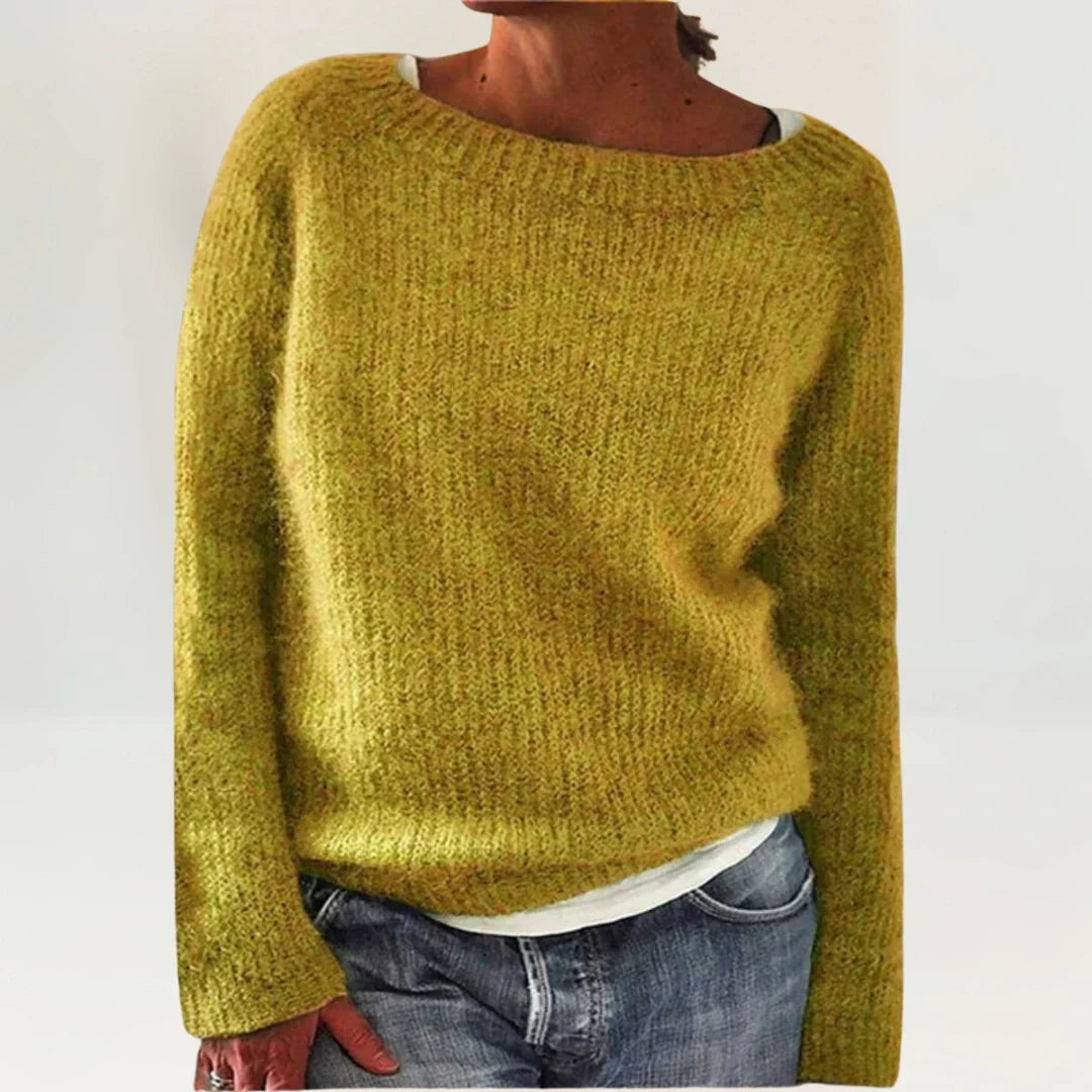 SARAH | GEMÜTLICHER PULLOVER GELB