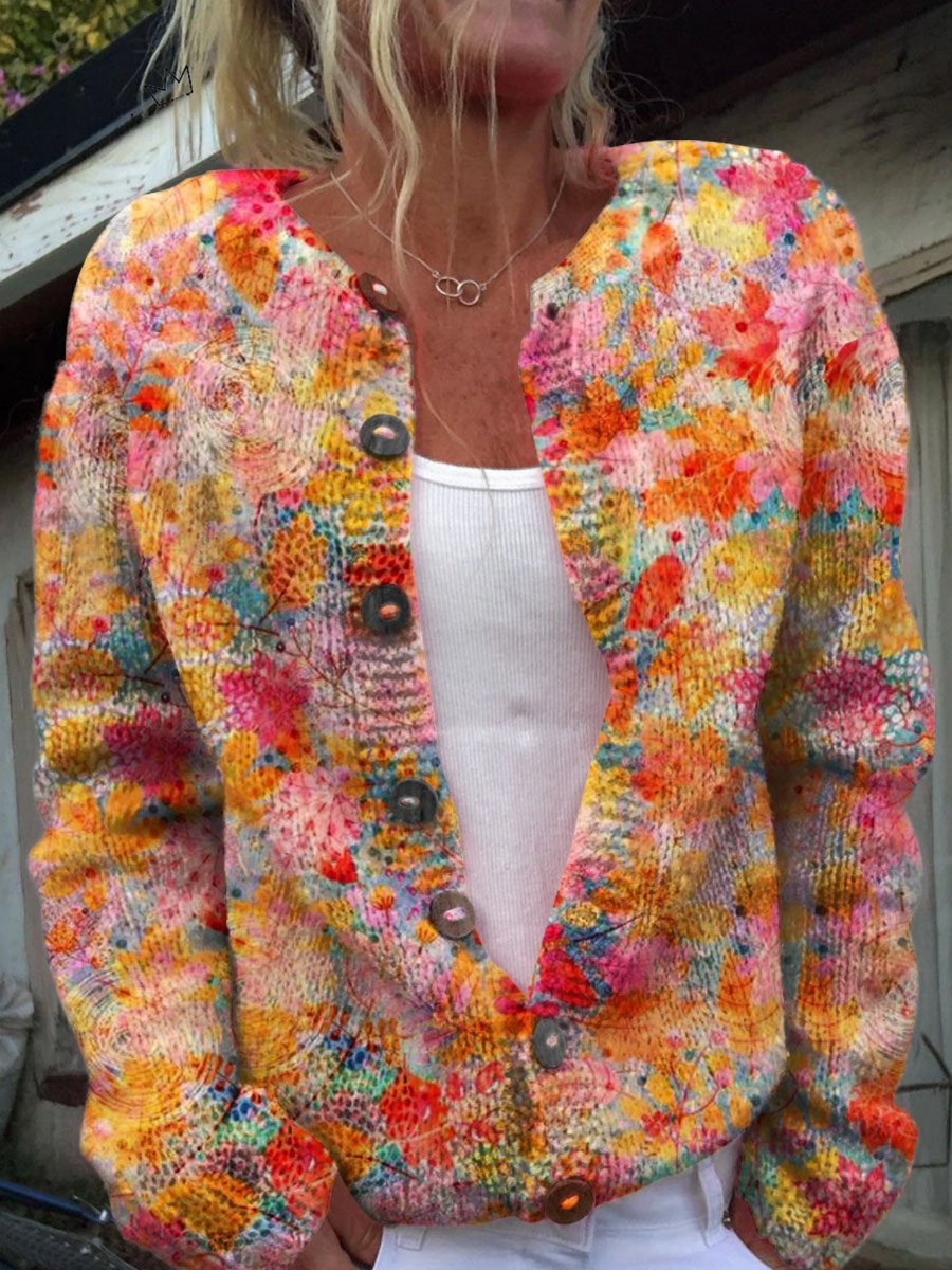 Aveline™ | Damen Vintage Strickcardigan