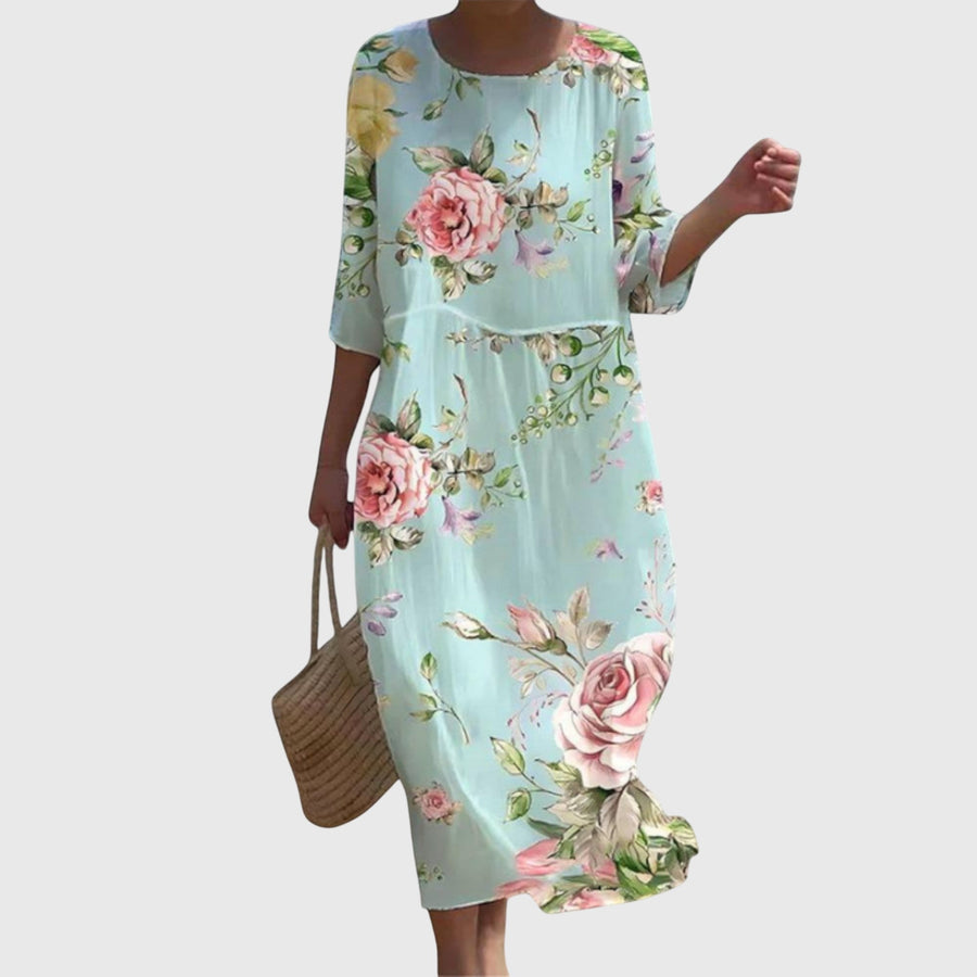 Hayley™ | Stilvolle Blumen Maxi Kleid