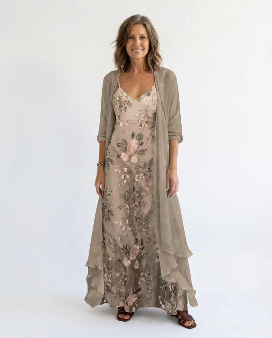 Bryleigh | Elegantes Maxi Kleid Zwei-Teile Set