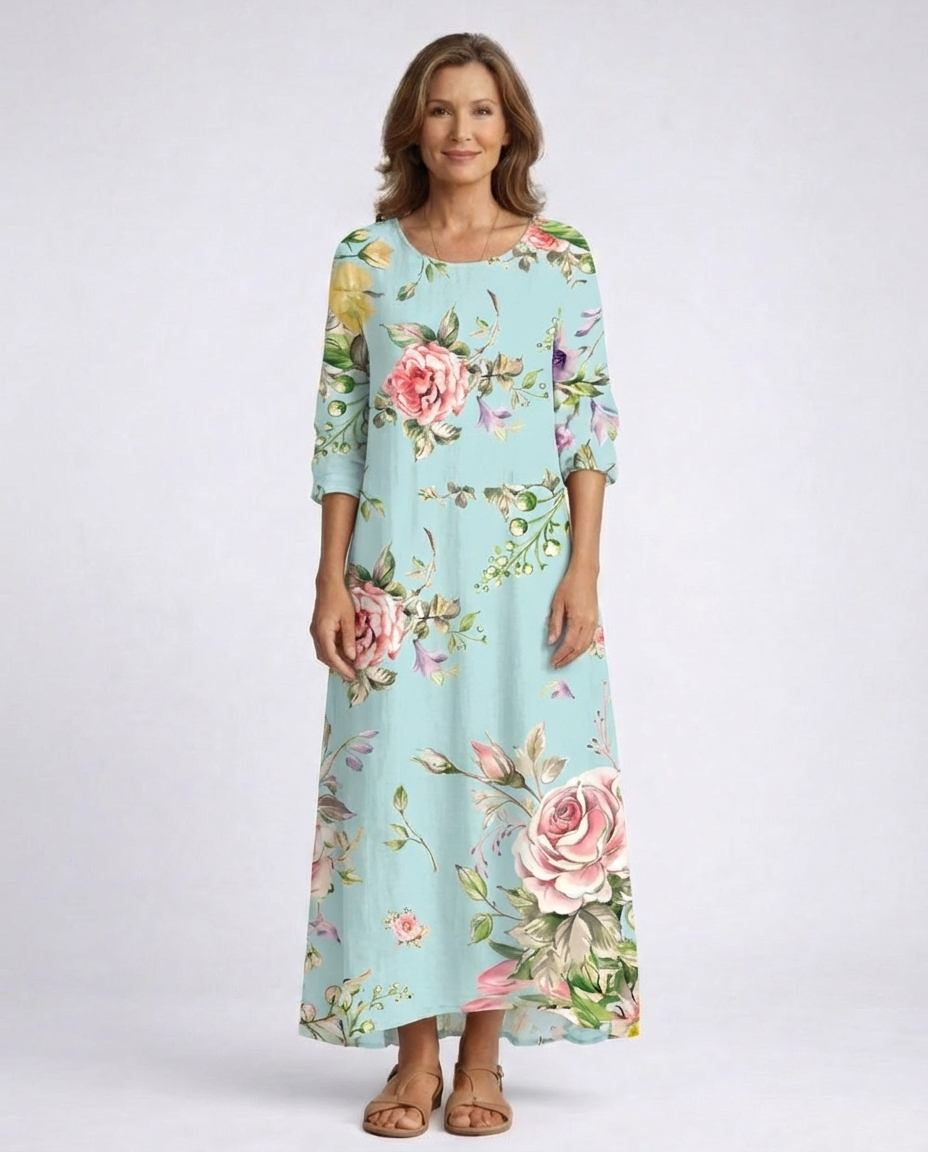 Hayley™ | Stilvolle Blumen Maxi Kleid