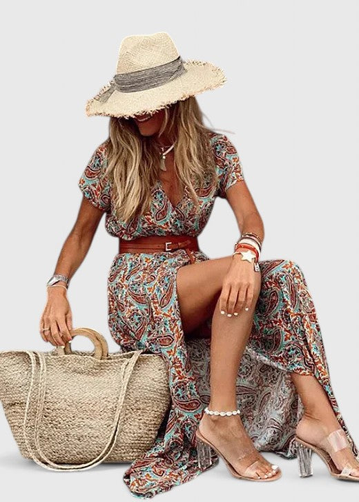 Lorraine | Stilvolle Boho Maxi Kleid